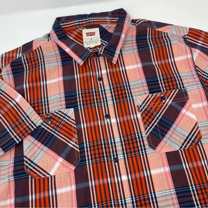 Levi’s Plaid Summer Shortsleeve Shirt Front Button Two‎ Button Pockets Sz.XXL